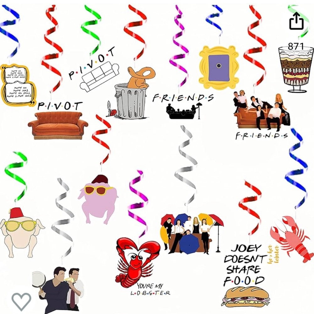 FRIENDS TV show party theme supplies
